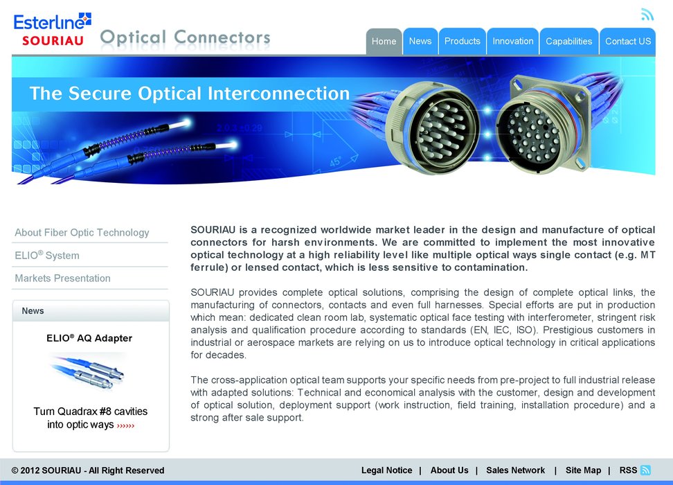 Il sito web per i connettori ottici: www.optical